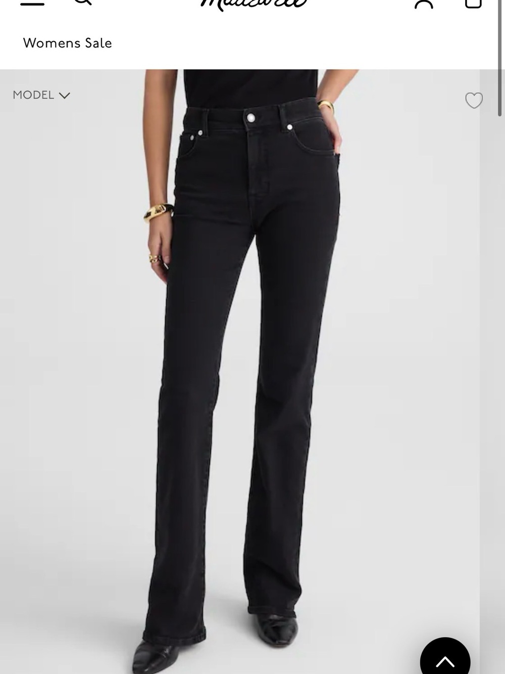 Madewell perfect vintage flare jean in black